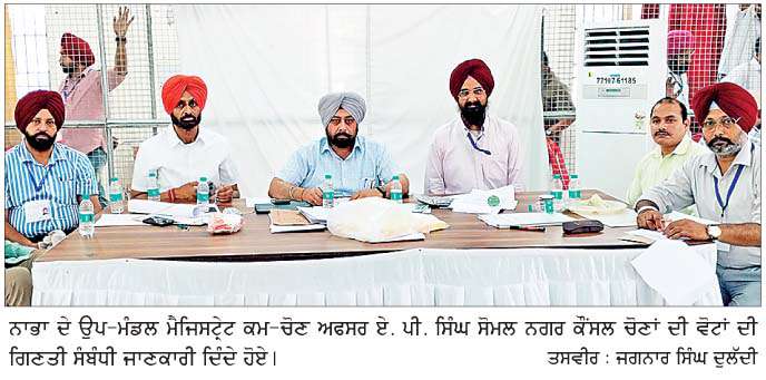  ਨਗਰ ਕੌਂਸਲ ਪਾਤੜਾਂ ਦੇ ਚੋਣ ਨਤੀਜਿਆਂ 'ਚ ਆਮ ਆਦਮੀ ਪਾਰਟੀ ਦੀ ਹੂੰਝਾ ਫਿਰ ਜਿੱਤ  