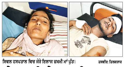  ਸ਼ੇਖੂਪੁਰ ਵਿਖੇ ਮਾਮੂਲੀ ਤਕਰਾਰ ਨੂੰ  ਲੈ ਕੇ ਮਾਂ-ਪੁੱਤ ਦੀ ਕੁੱਟਮਾਰ