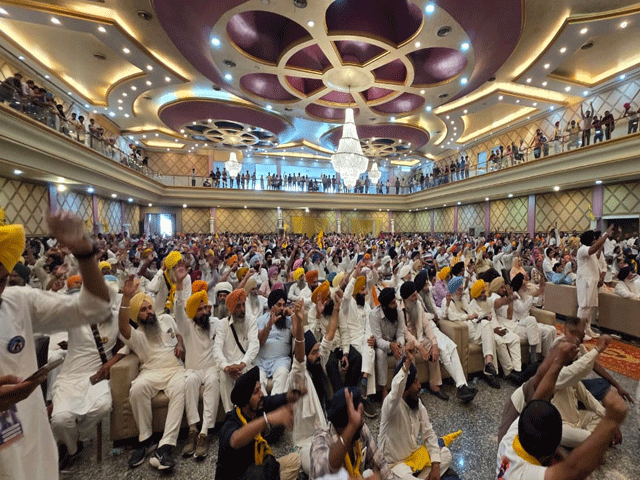 ਡੇਰਾਬੱਸੀ 'ਚ ਅਕਾਲੀ ਦਲ ਵਾਰਿਸ ਪੰਜਾਬ ਦੇ ਦੀ ਮੀਟਿੰਗ ਦੌਰਾਨ ਜੁੜਿਆ ਭਾਰੀ ਇਕੱਠ
