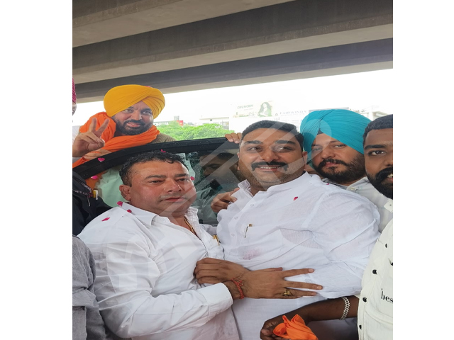 ਮੁੱਖ ਮੰਤਰੀ ਭਗਵੰਤ ਮਾਨ ਦਾ ਸਾਹਨੇਵਾਲ ਪਹੁੰਚਣ 'ਤੇ ਭਰਵਾਂ ਸਵਾਗਤ
