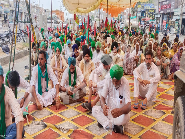 ਕਤਲ ਮਾਮਲੇ ਚ ਗ੍ਰਿਫ਼ਤਾਰੀ ਨਾ ਹੋਣ 'ਤੇ ਭਾਕਿਯੂ ਕ੍ਰਾਂਤੀਕਾਰੀ ਵਲੋਂ ਧਰਨਾ