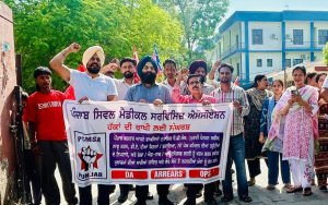 ਸਿਵਲ ਹਸਪਤਾਲ ਪੱਟੀ ਵਿੱਚ ਡਾਕਟਰਾਂ, ਸਿਹਤ ਅਤੇ ਪੈਰਾਮੈਡੀਕਲ ਸਟਾਫ ਵੱਲੋਂ ਹੜਤਾਲ ਕਰਦਿਆਂ ਕੀਤਾ ਰੋਸ ਪ੍ਰਦਰਸ਼ਨ