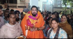 ਯੂ.ਐਸ.ਏ. 'ਚ ਪਾਵਰ ਸਲੈਪ ਦਾ ਮੁਕਾਬਲਾ ਜਿੱਤਣ ਵਾਲੇ ਪਹਿਲਵਾਨ ਮਹਾਬਲੀ ਸ਼ੇਰਾ ਦਾ ਖਰੜ ਪਹੁੰਚਣ 'ਤੇ ਕੀਤਾ ਸਵਾਗਤ